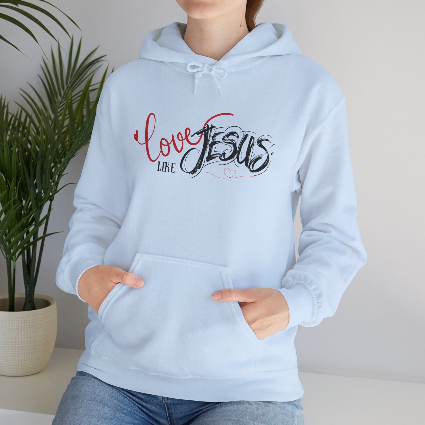 Love Like Jesus Hoodie – Unisex Christian Sweatshirt, Faith-Based Gift, Casual Religious Apparel