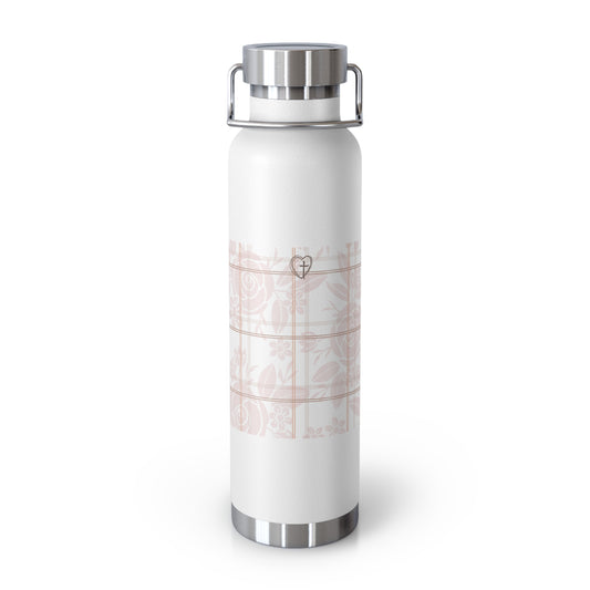 Elegant Floral 22oz Insulated Water Bottle – Eco-Friendly Gift