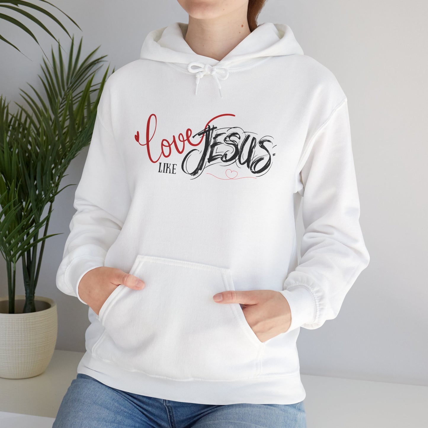 Love Like Jesus Hoodie – Unisex Christian Sweatshirt, Faith-Based Gift, Casual Religious Apparel