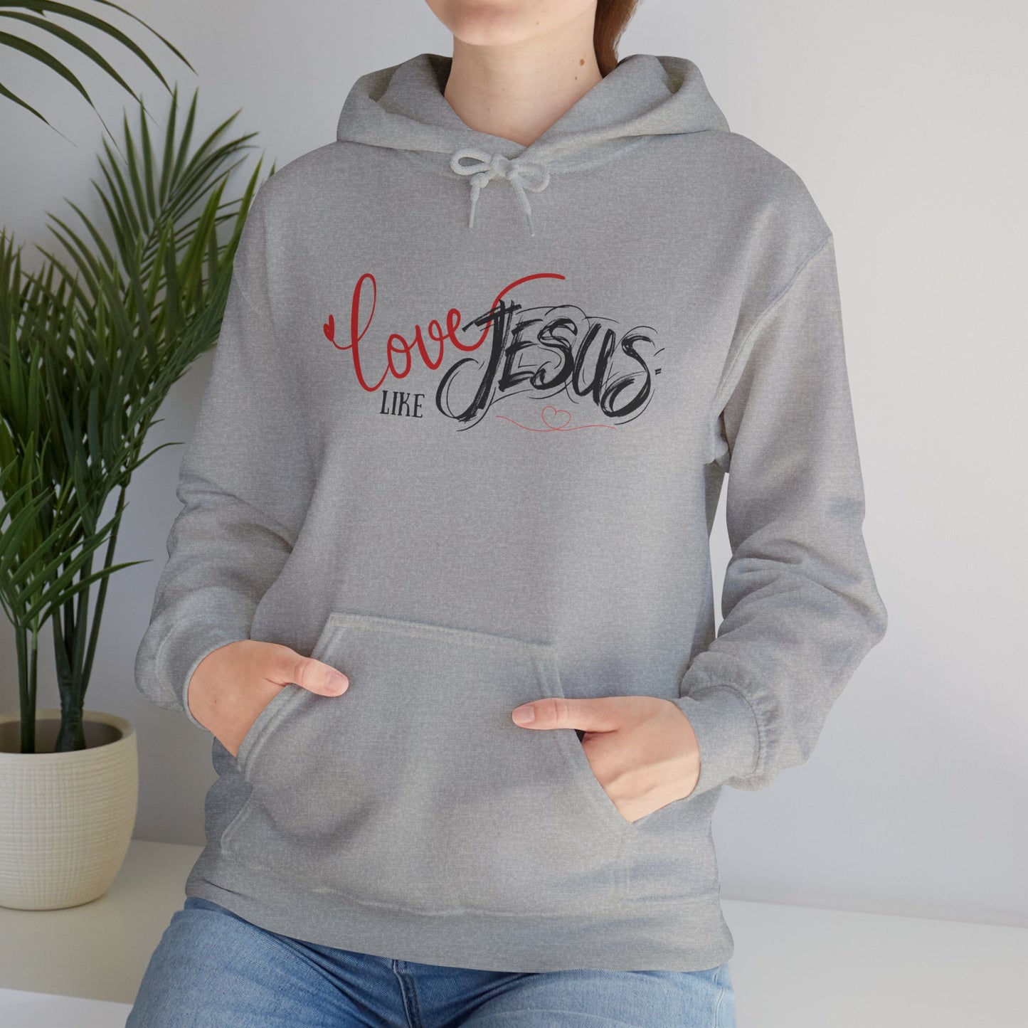Love Like Jesus Hoodie – Unisex Christian Sweatshirt, Faith-Based Gift, Casual Religious Apparel