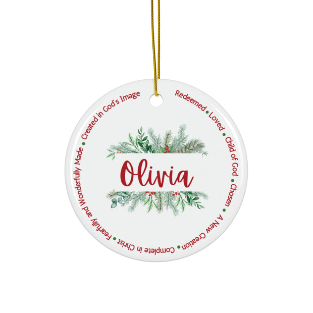 Personalized Ceramic Keepsake Ornament (Email Details After Purchase) – Custom Name, Year