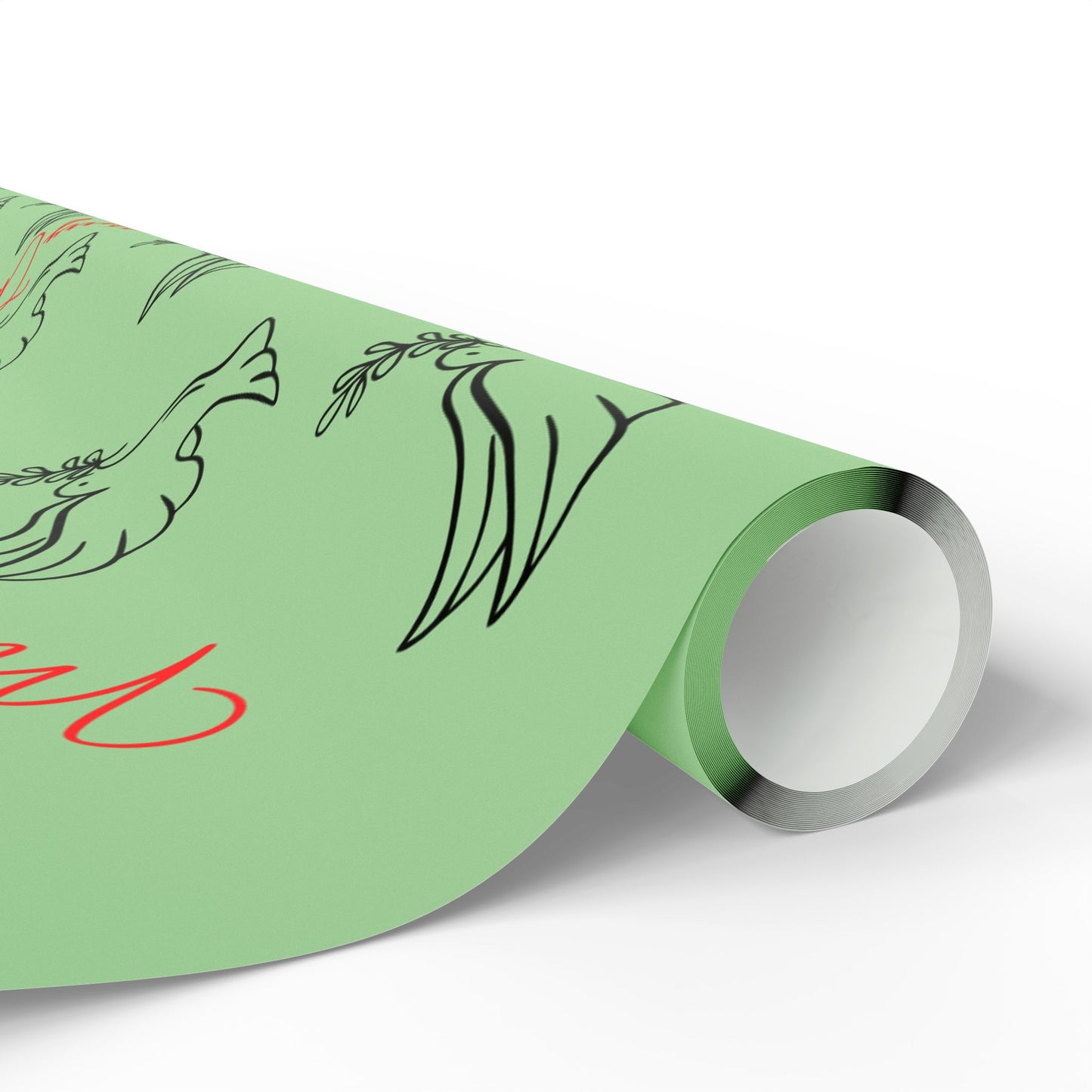 Merry Christmas Dove Wrapping Paper | Festive Gift Wrap | 3 Sizes