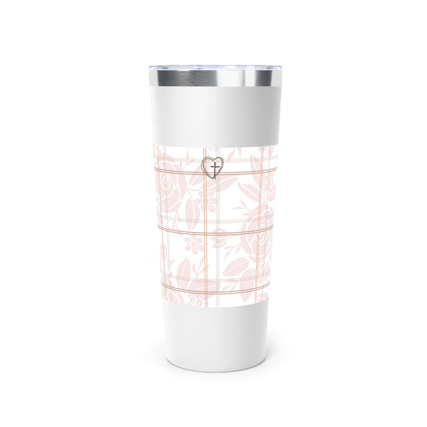 Floral Copper Tumbler – Insulated Mug for Coffee & Gifts
