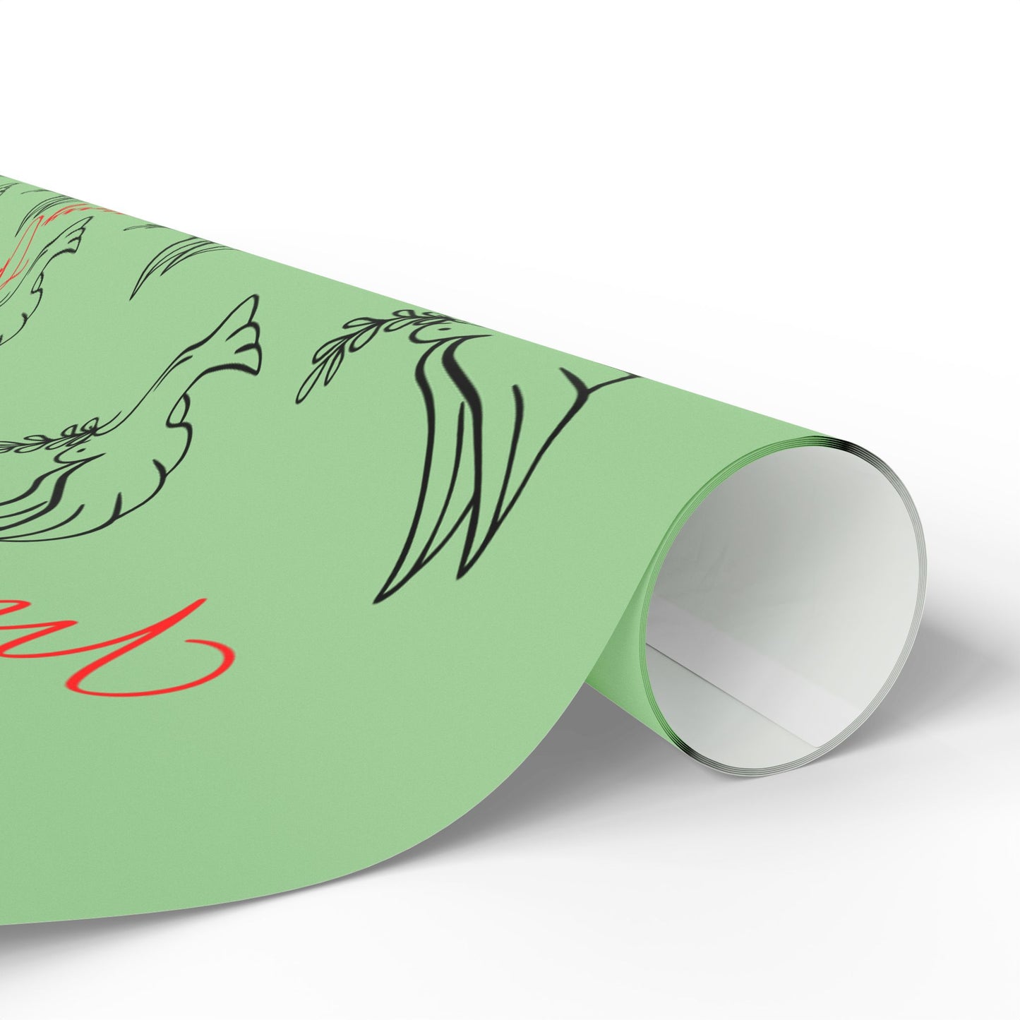 Merry Christmas Dove Wrapping Paper | Festive Gift Wrap | 3 Sizes