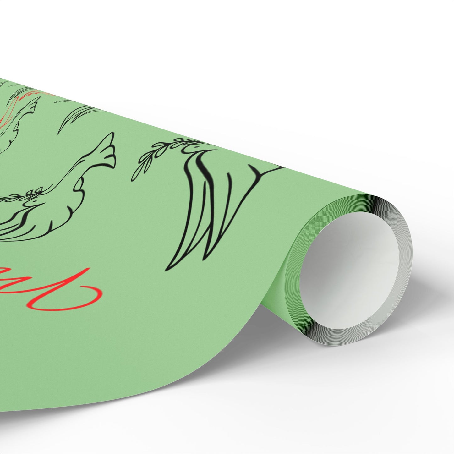 Merry Christmas Dove Wrapping Paper | Festive Gift Wrap | 3 Sizes